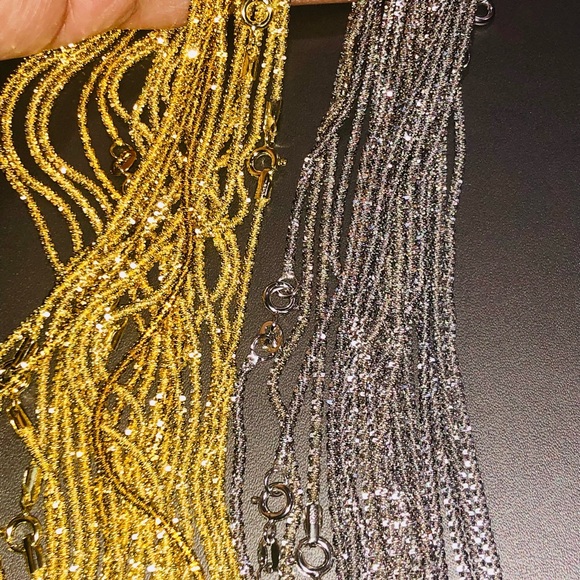 Sparkle Chain Made In Turkey Best gift Black Friday Deals, Gold vermeil chain - Picture 3 of 8